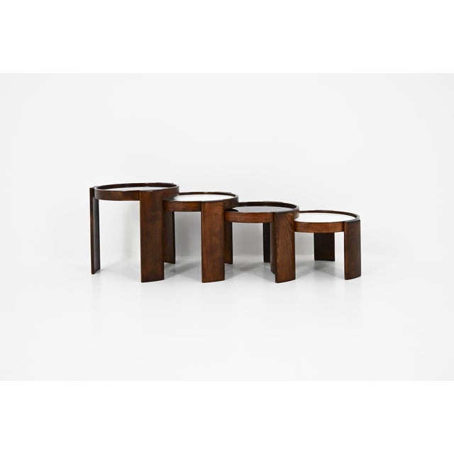 1960s Model 780 Nesting Tables by Gianfranco Frattini for Cassina, 1960s, Set of 4 For Sale - Image 5 of 15