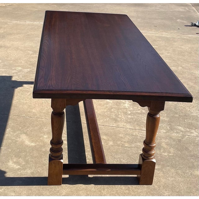Mid 20th Century Vintage French Country Farm Dining Table For Sale - Image 5 of 11