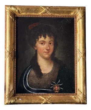Central School of Arts & Crafts Artist, Portrait of the Countess of Fuenteblanca, Late 18th Century, Oil on Canvas, Framed
