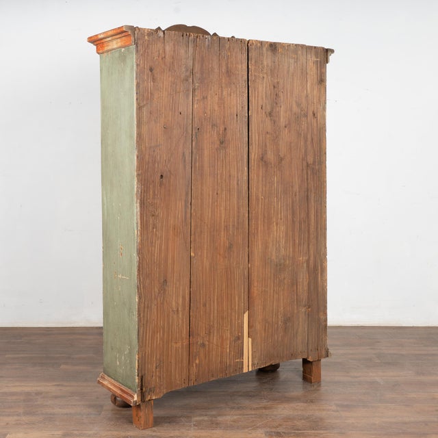 19th Century Original Painted German Two Door Armoire Shrunk For Sale - Image 13 of 13