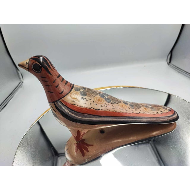 Mexican Tonala Ceramic Bird Figurine, 1960s For Sale - Image 4 of 7