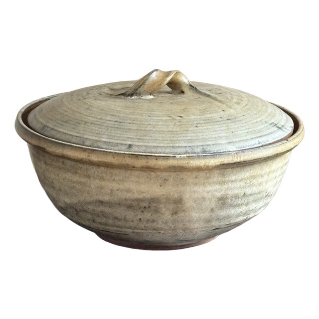 Large Bruce Carlton Anderson (1915-1986) Earthenware Lidded Bowl For Sale
