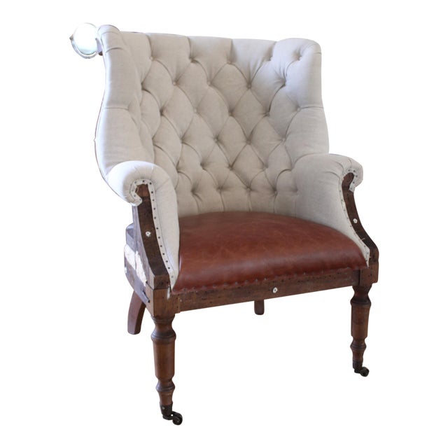 Deconstructed Wing Back Chair Chairish