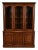 1980sKindel Furniture French Louis Philippe Lighted Breakfront Bookcase Cabinet For Sale
