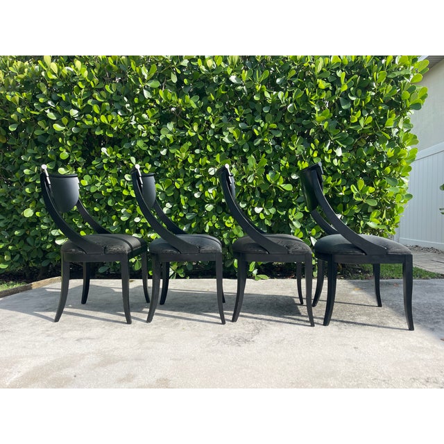 Vintage Italian Postmodern Klismos Dining Chairs by Pietro Costantini, Set of 4 For Sale - Image 17 of 18
