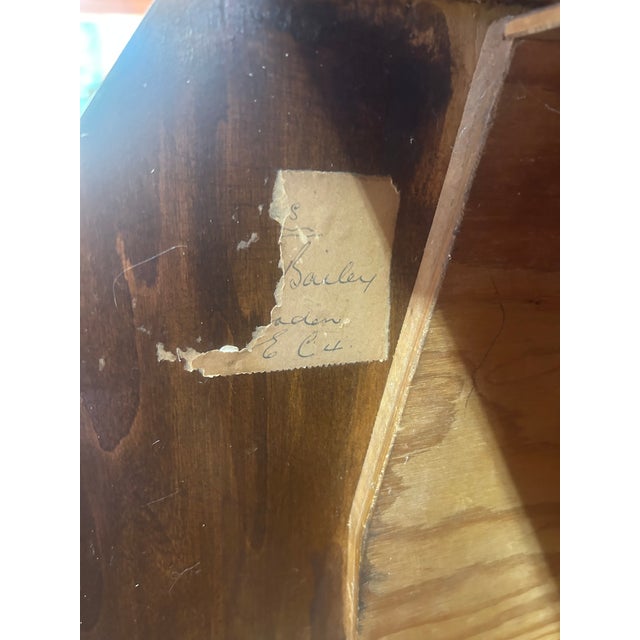 Wood 1930s Art Deco Waterfall Drop-Front Secretary Desk For Sale - Image 7 of 9