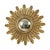 Small vintage sunburst mirror made of gold-colored polyresin, a type of hard plastic, typical of a mirror from Italy from...
