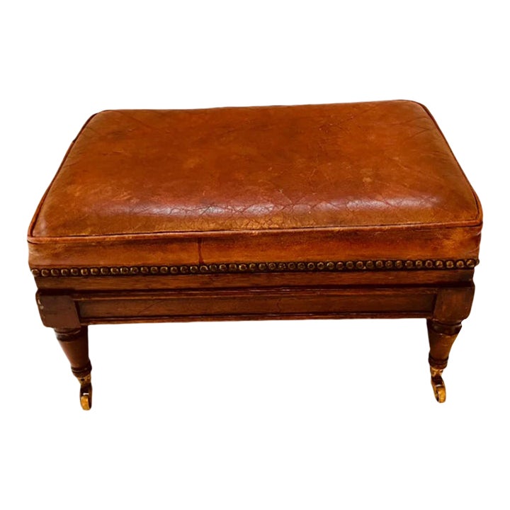 Late 19th Century Antique Mahogany and Leather Metamorphic Foot Stool ...