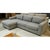 This contemporary sectional features a streamlined silhouette with wide track arms and a left-facing chaise for extended...