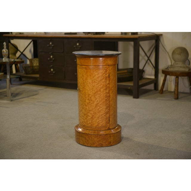 Empire-Style Side Table in Speckled Maple with Bluestone Top, 1800s For Sale - Image 4 of 13