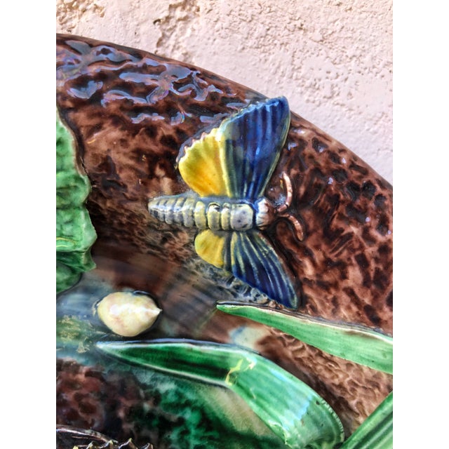 Late 19th Century 19th Century Majolica Palissy Fishs Wall Platter by Victor Barbizet For Sale - Image 5 of 10