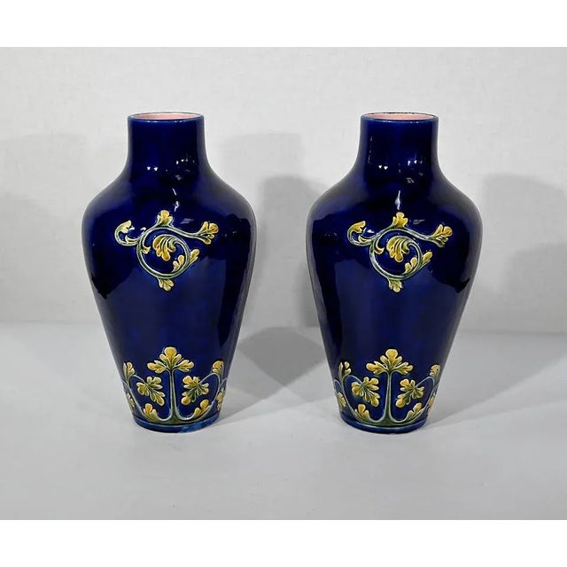 Art Nouveau Ceramic Vases, 1900s, Set of 2 For Sale - Image 13 of 13