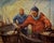 Pierre Verbeke, The Return from Fishing, 1930, Oil on Canvas For Sale - Image 3 of 5