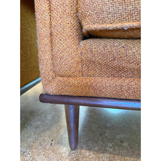 Burnt Orange 1960s Set of Mid-Century Modern Flex Steel Chairs With Ottoman For Sale - Image 8 of 11