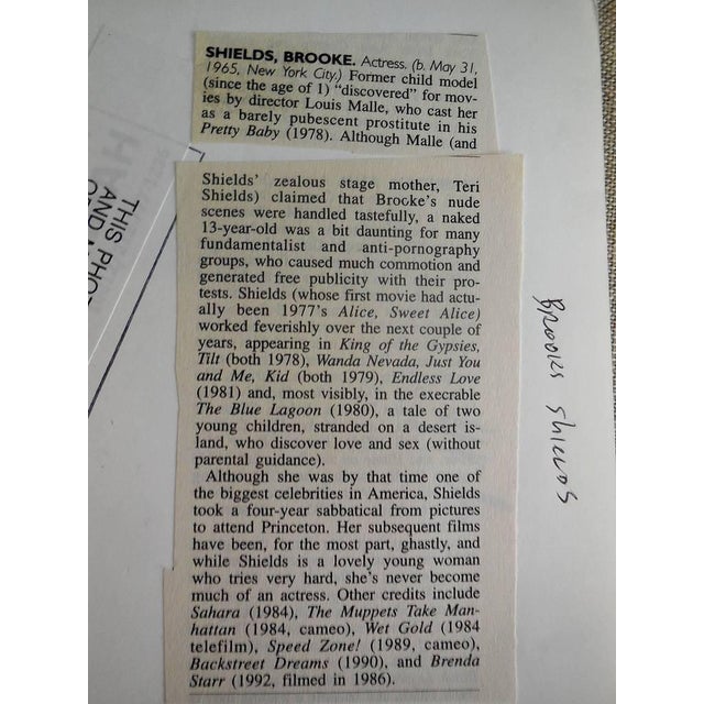 Modern Fred McDarrah, Brooke Shields Vintage Silver Gelatin Photograph, 1981 For Sale - Image 3 of 5