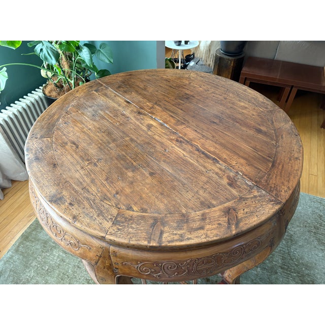 Wood Pair of 18th Century Chinese Demilune Tables For Sale - Image 7 of 13