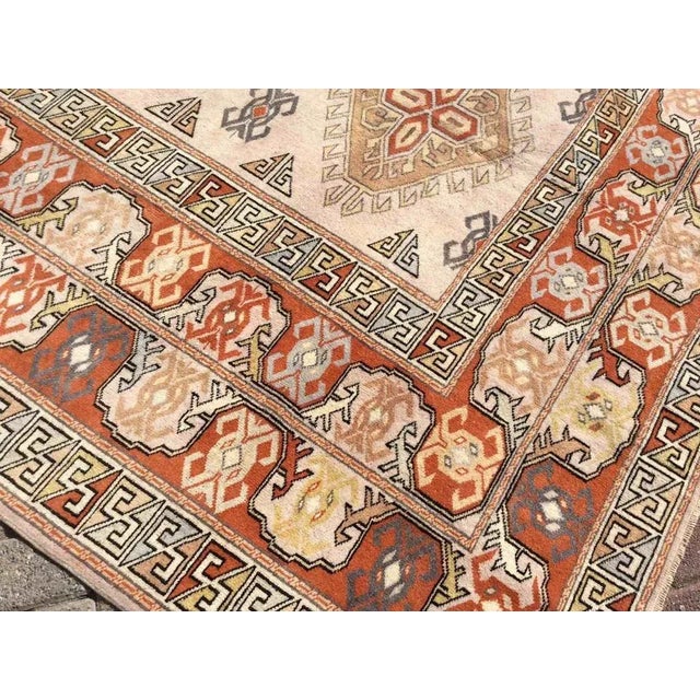 Mid-Century Modern Vintage Hand Knotted Turkish Area Rug - 76" X 119" For Sale - Image 3 of 10