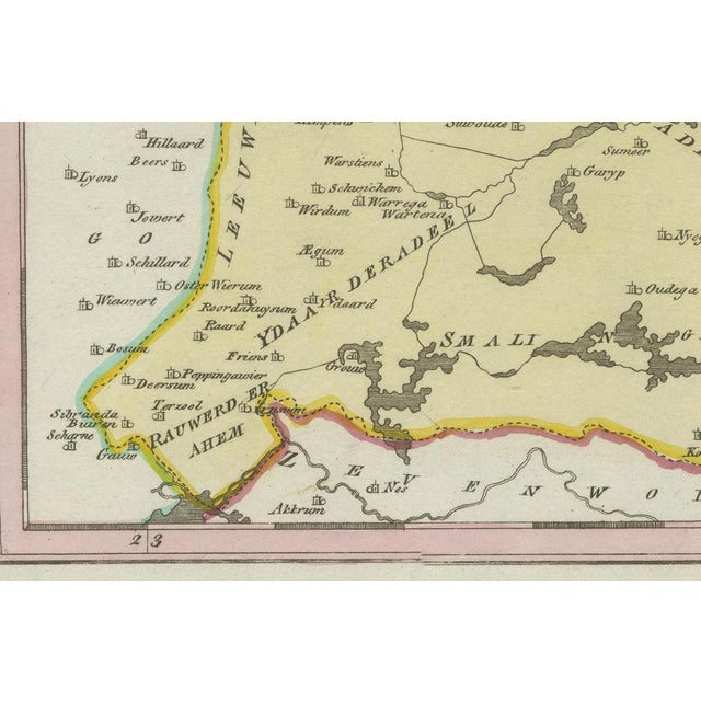 Green Antique Map of Oostergo in Friesland by Von Reilly, 1791 For Sale - Image 8 of 10