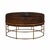 Bronze Iron & Cow Hide Round Ottoman For Sale - Image 4 of 7