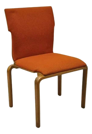 Mid 20th Century Mid Century Modern Sanders Bentwood Orange Stacking Dining Side Chair