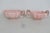 Ceramic Mid 20th Century Pink Ceramic 3pc Set Tray Sugar Creamer With Gold Sea Horse Handle Design For Sale - Image 7 of 13