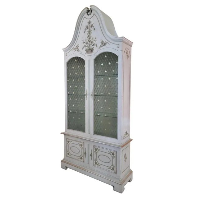 John Widdicomb Rare John Widdicomb Bonnet Top Cabinet With Speckled Finish For Sale - Image 4 of 16