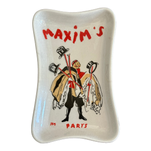 Maxim's Paris France Ceramic Tip Tray Dish