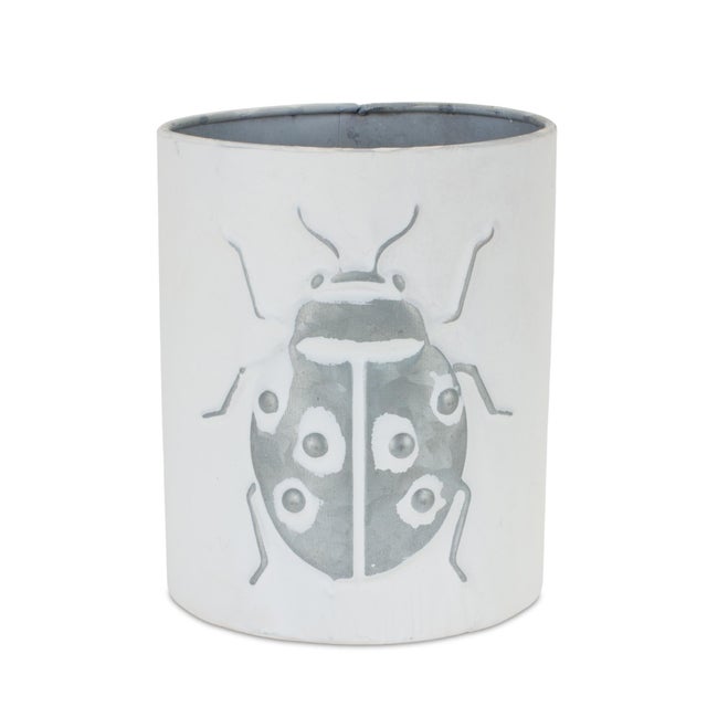 Kenneth Ludwig Chicago Brushed Metal Insect Pot (Set of 3) For Sale - Image 4 of 6