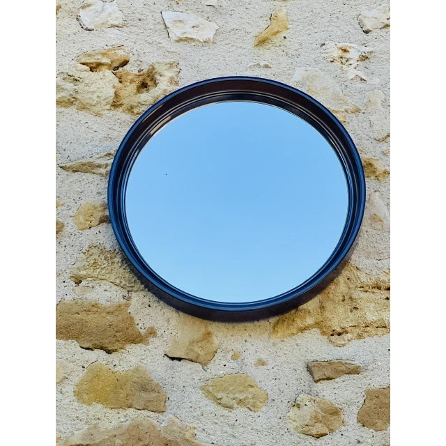 Mid- century, vintage smoked acrylic round mirror circa 1970s Piece is in overall good original and vintage condition with...