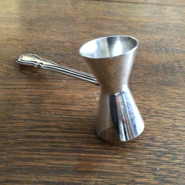 Vintage French Silver Double Jigger With Etched “Measure” on the Handle For Sale In Sacramento - Image 6 of 13
