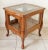 Vintage Queen Anne Solid Oak Wood & Beveled Glass Display Side/End Accent Table For Sale - Image 4 of 12