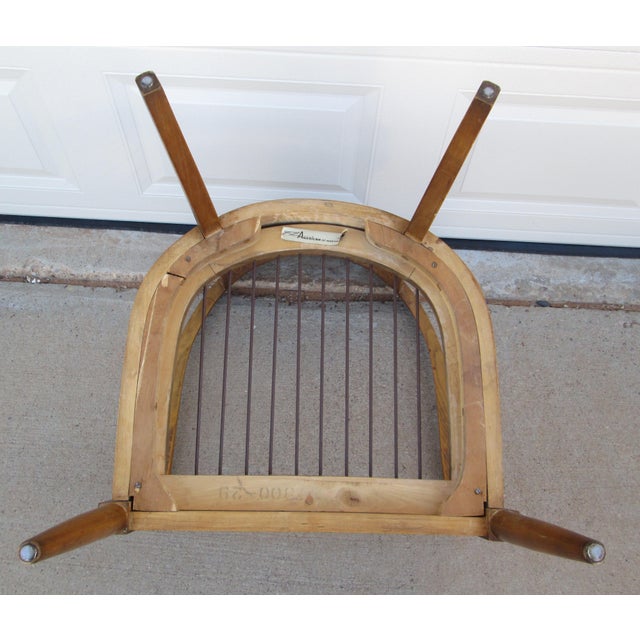Mid 20th Century American of Martinsville Barrel Back Cane Arm Chair For Sale - Image 14 of 16