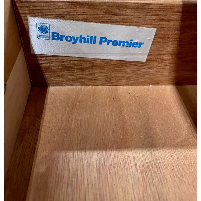 Vintage Broyhill Premier Four Drawer Bachelor’s Chest Nightstand For Sale - Image 9 of 10