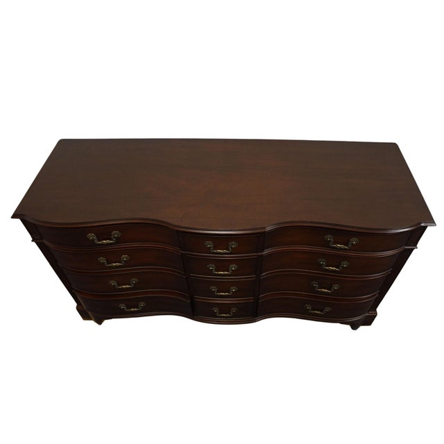 Kindel Furniture Solid Mahogany Traditional Style 66" Triple Dresser For Sale - Image 9 of 13