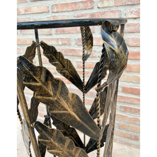 Antique metal umbrella stand from the 60's. Perfect to put in our entrance hall. Made by hand, along the umbrella stand we...