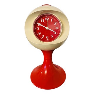 Mechanical Table Clock with Tulip Base from Blessing, West Germany, 1970s For Sale
