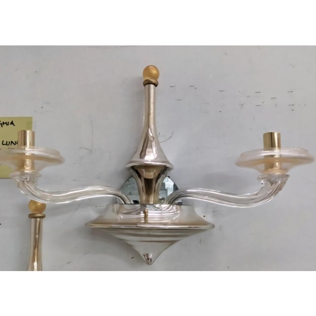 1980s Murano Glass Wall Light For Sale - Image 4 of 5