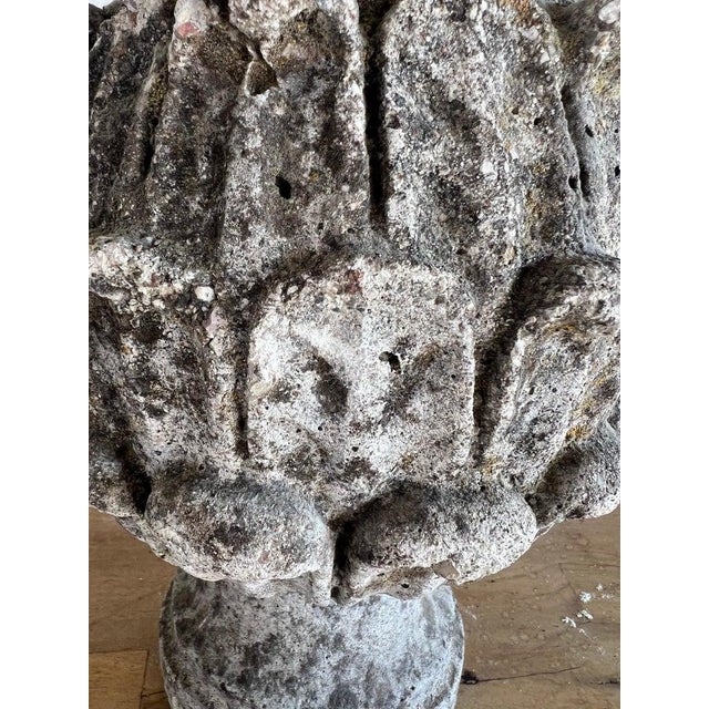 Pair of 19th C. Italian Stone Artichokes For Sale - Image 9 of 12