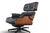 Mid-Century Modern 1970s Walnut + Leather Lounge Chair and Ottoman For Sale - Image 3 of 11