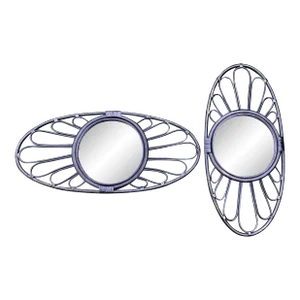 Rattan Mirrors, Spain, 1970's - Set of 2