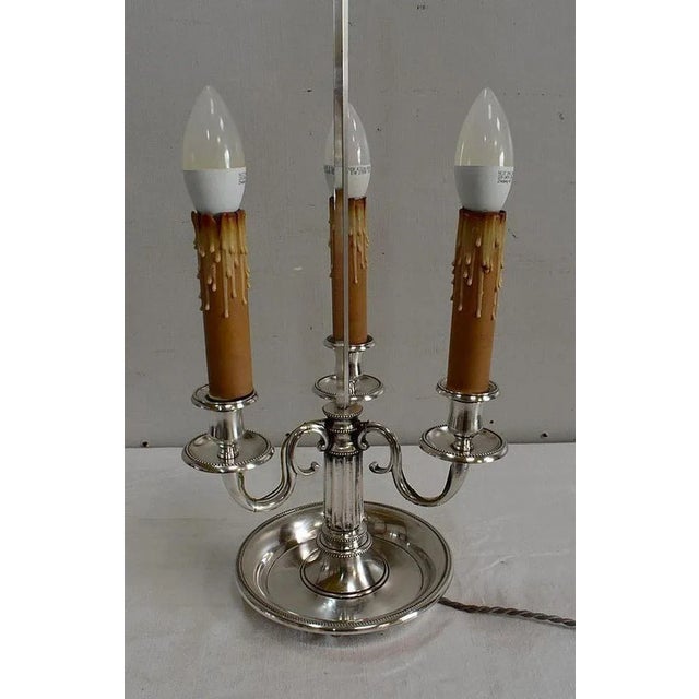 Louis XVI Silver-Plated Lamp For Sale - Image 12 of 18