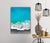 Contemporary Surrender by Ana Hefco | Mixed Media & Resin on Wood Abstract ocean wave and shore scene For Sale - Image 3 of 4