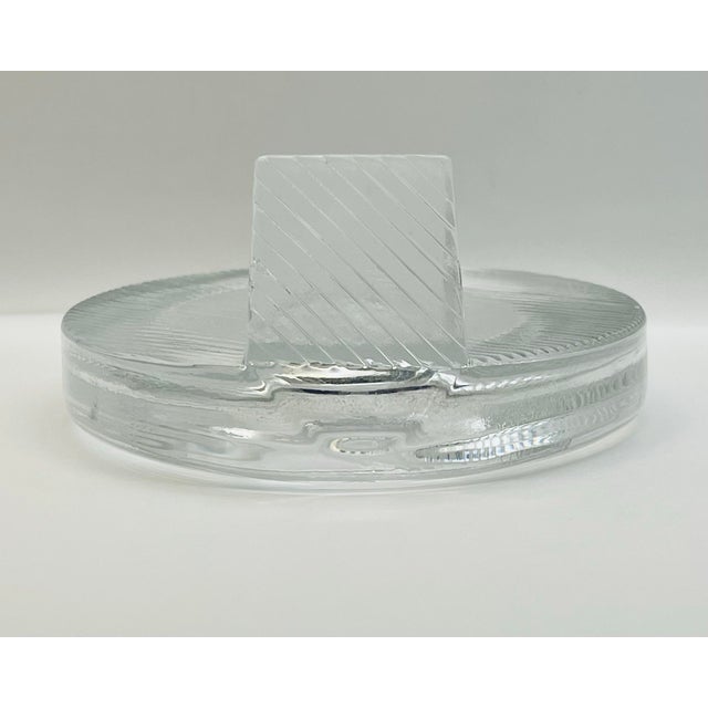 Glass Crystal Clear Striped Photo Frame For Sale - Image 7 of 8