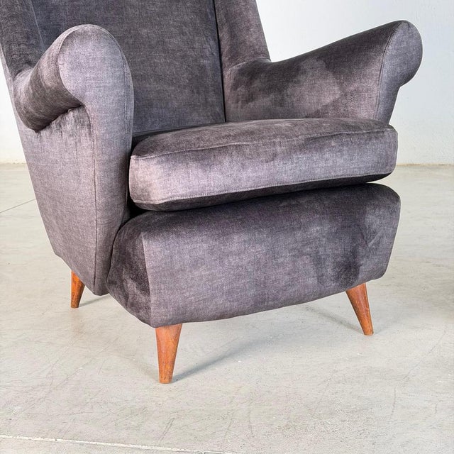 Italian Armchairs attributed to Gio Ponti for Isa Bergamo, 1950s, Set of 2 For Sale - Image 6 of 14