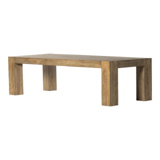 Four Hands Abaso Dining Table 108", Rustic Wormwood For Sale
