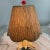 2020s Vintage Rustic Metal and Wood Mini Pineapple With Grass Cloth Shade Lamp For Sale - Image 5 of 9