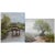 Green Pair of Nora Alleda Hirano Landscape Paintings For Sale - Image 8 of 8