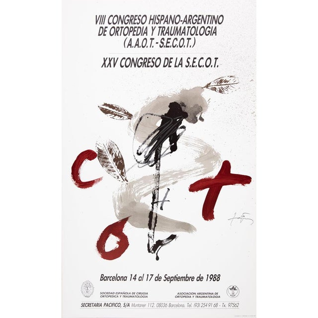 Paper Medical Congress Poster after Antoni Tapies For Sale - Image 7 of 7