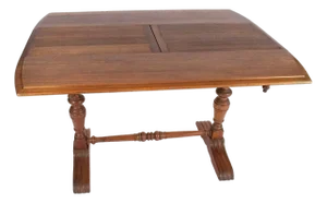 1920s Made in Los Angeles by Angelus Furniture Solid Oak Convertible Console or Library Table