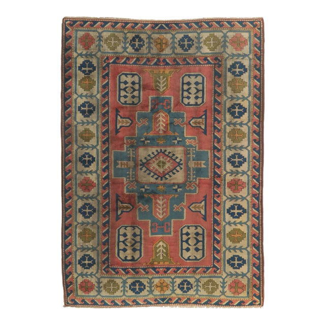 Vintage Turkish Oushak Rug, 06'08 X 09'04 For Sale